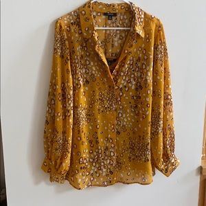 ALFANI Mustard Blouse with Shell